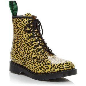 NIB Solovair Made in England Lace Up Combat Boots in Cheetah Sz. 9